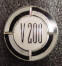 '61 Plymouth V200 Valiant front fender car emblem