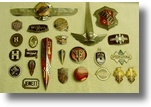 unrestored enameled car emblems